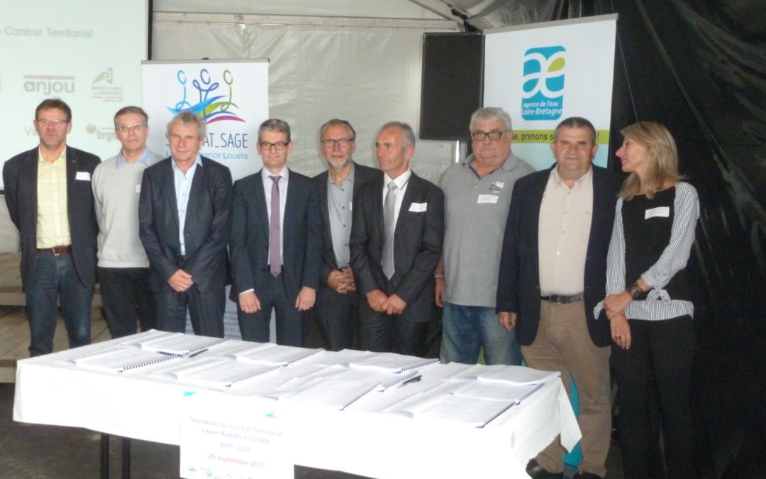Signature du Contrat Territorial Layon Aubance Louets 2017-2021